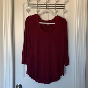 Maroon light sweater/top Large